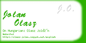 jolan olasz business card